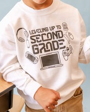 Leveling Up To (Choose Your Grade) - Child Sweater Little Mama Shirt Shop