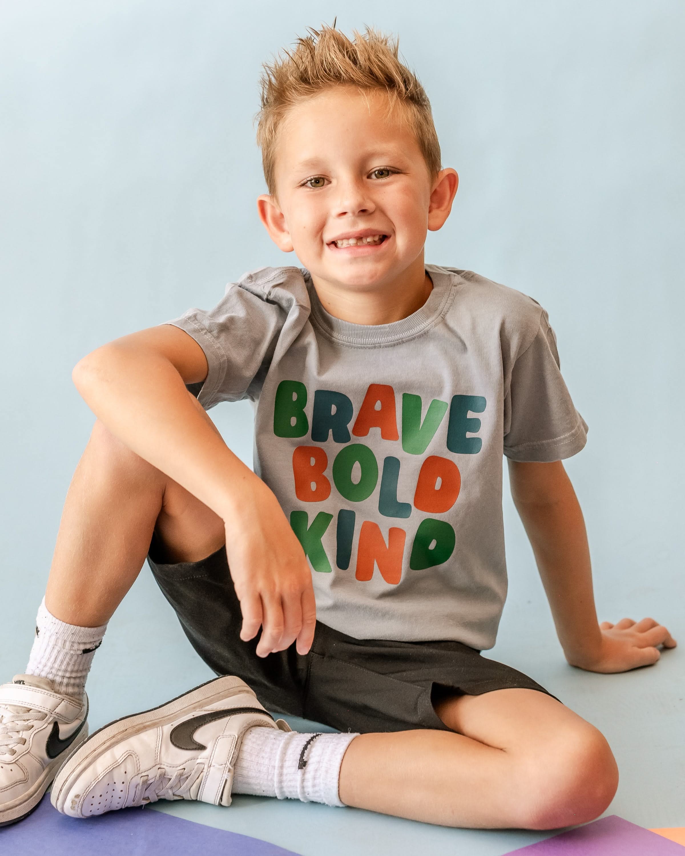 Brave Bold Kind - YOUTH Comfort Colors Tee Little Mama Shirt Shop
