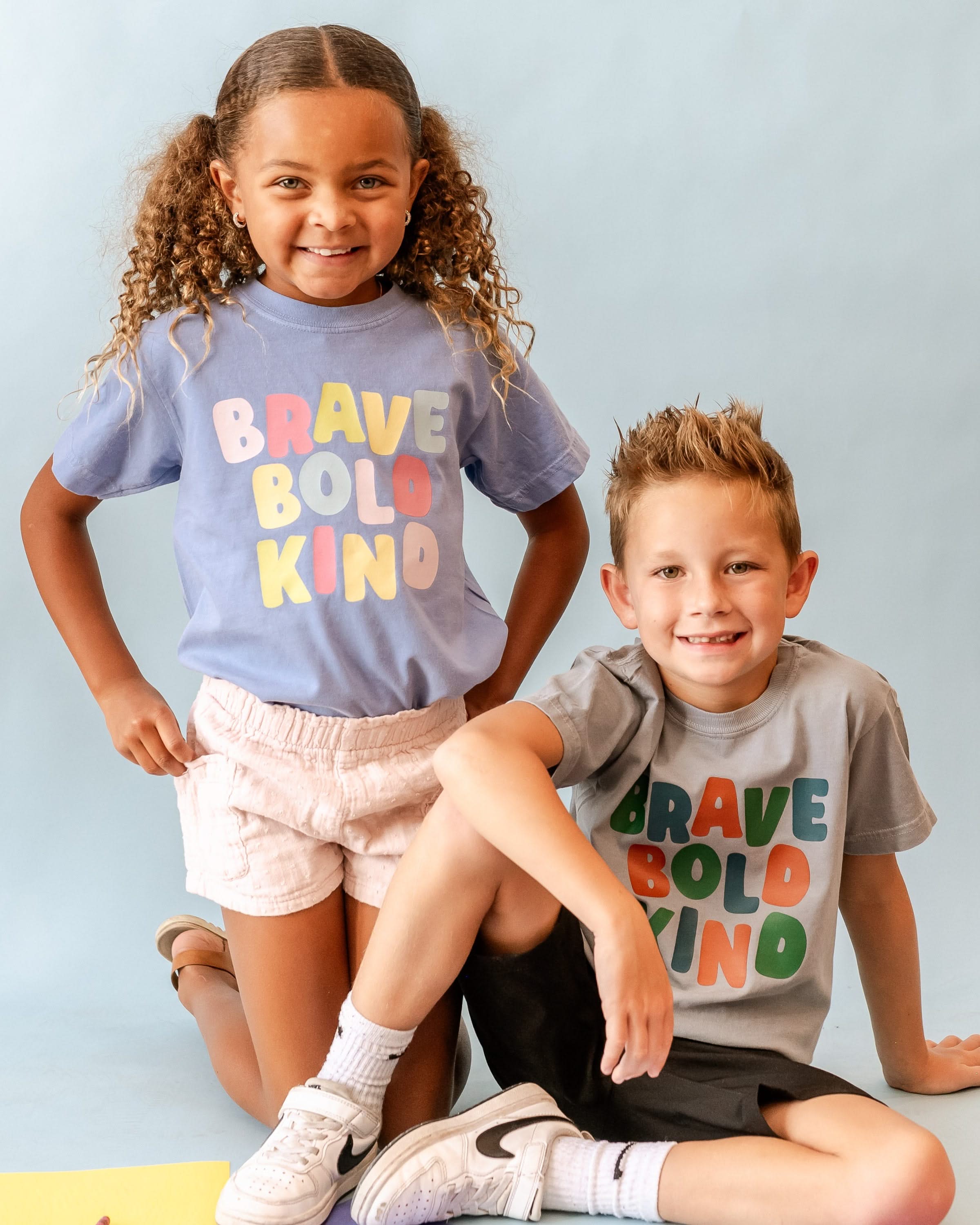 Brave Bold Kind - YOUTH Comfort Colors Tee Little Mama Shirt Shop