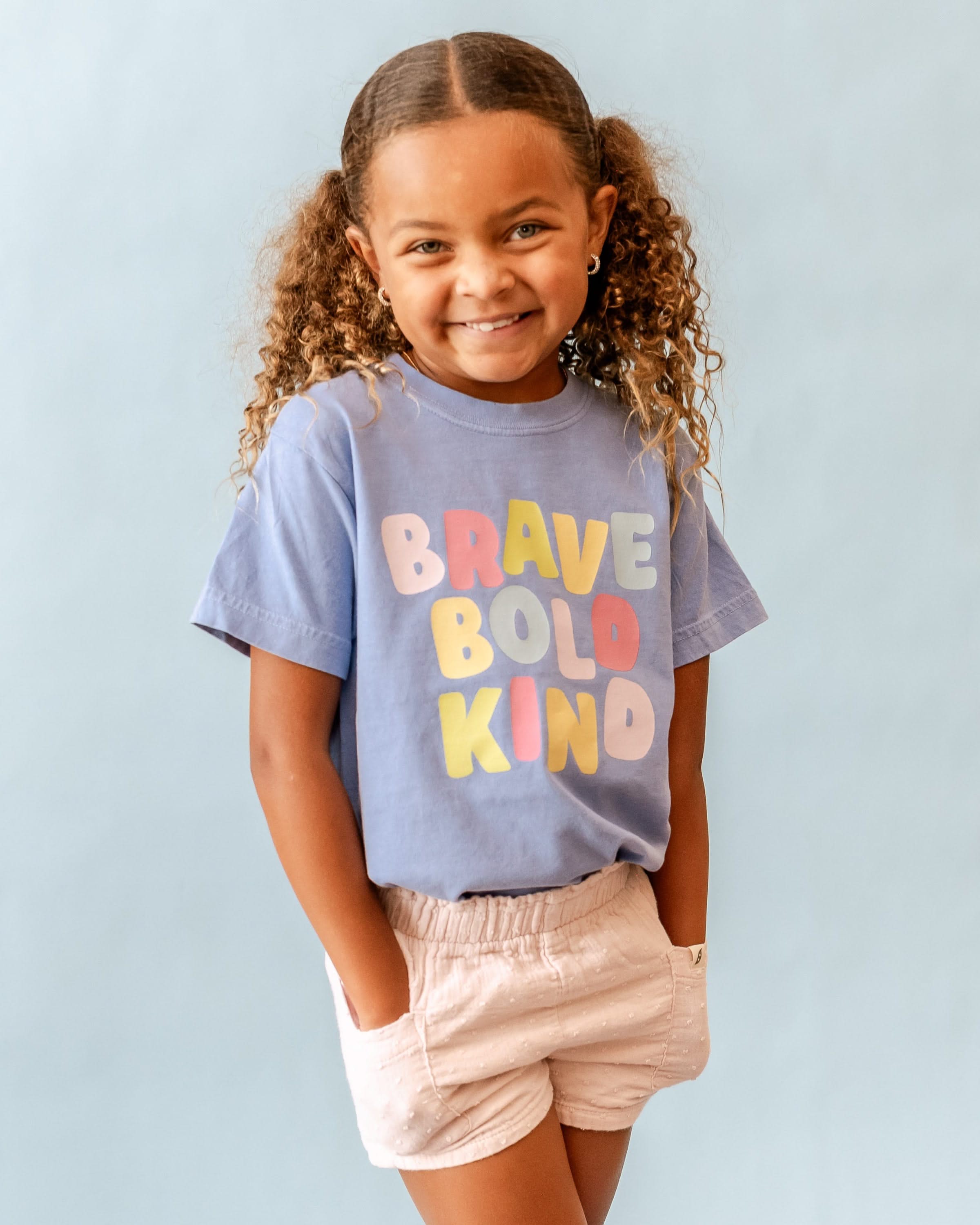 Brave Bold Kind - YOUTH Comfort Colors Tee Little Mama Shirt Shop