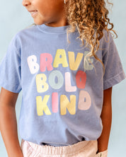 Brave Bold Kind - YOUTH Comfort Colors Tee Little Mama Shirt Shop