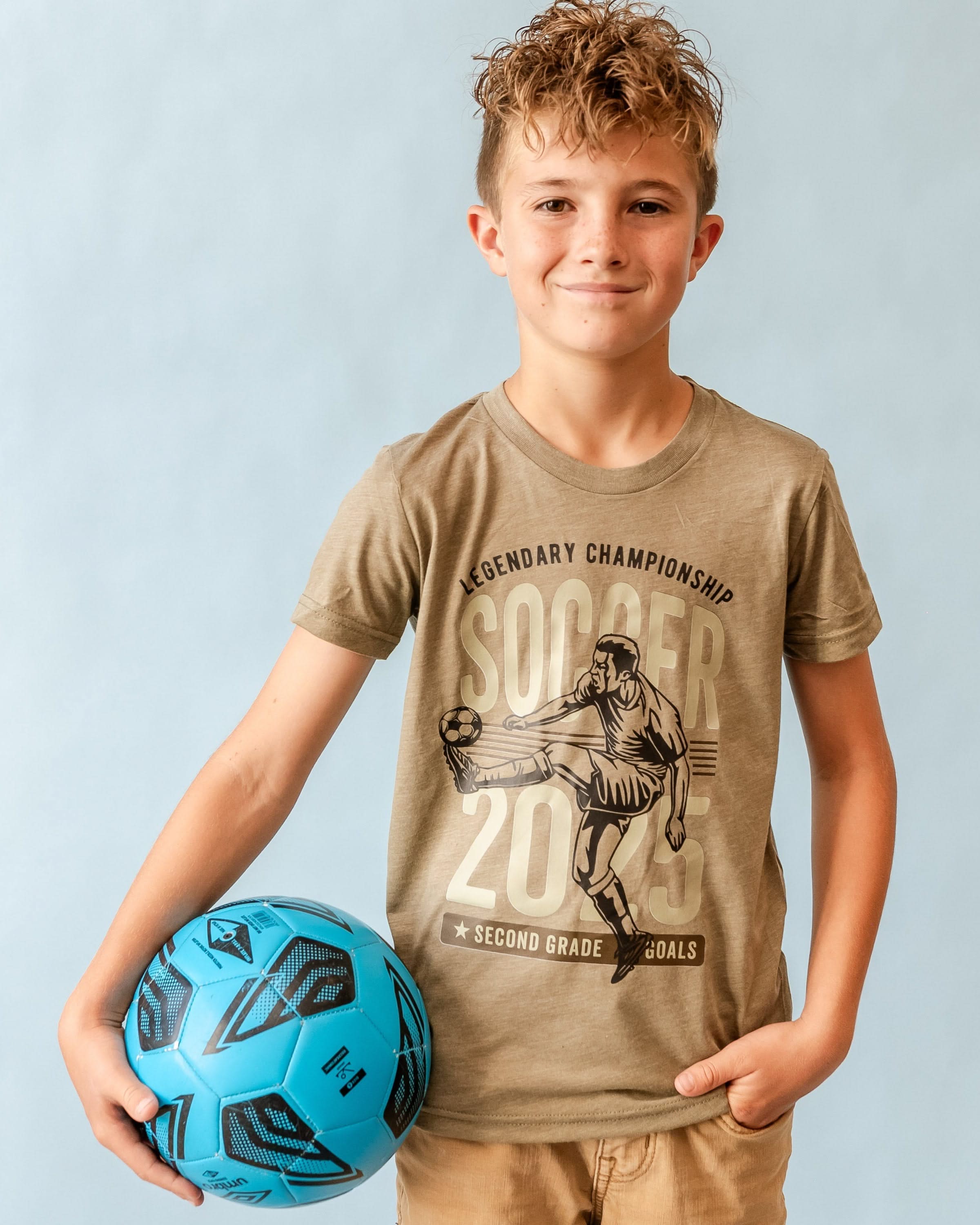 Legendary Soccer (Choose Your Grade) - Olive Child Tee Little Mama Shirt Shop