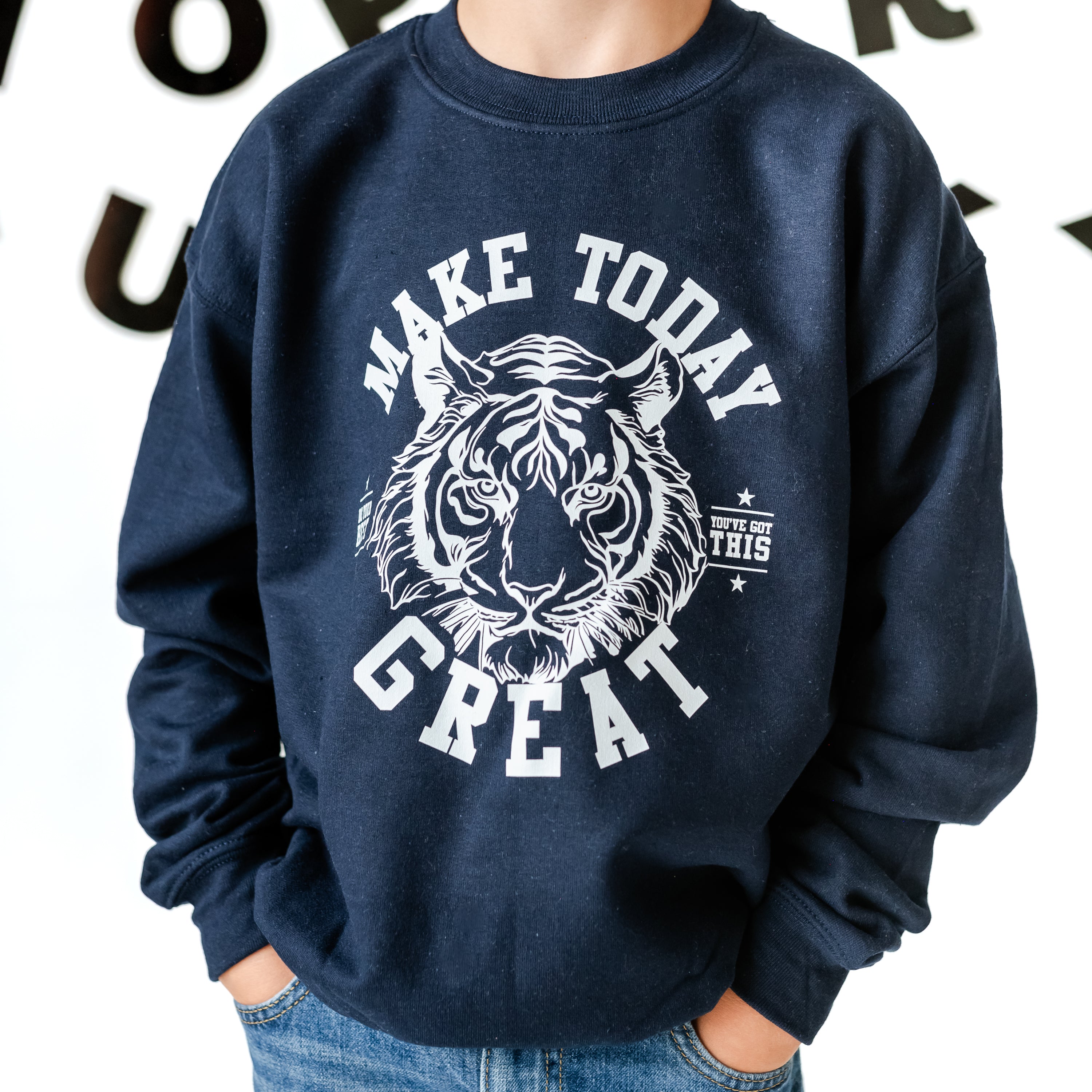 Make Today Great - TIGER - Child Sweater Little Mama Shirt Shop