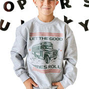 Let the Good Times Roll - School Bus - Child Sweater Little Mama Shirt Shop