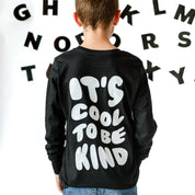 Be Kind Bruh - It's Cool to Be Kind (pf & b) - Child LONG SLEEVE Tee Little Mama Shirt Shop