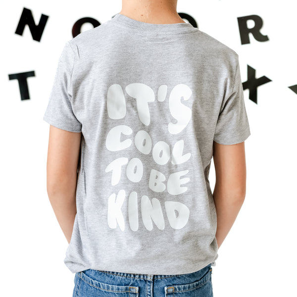 Be Kind Bruh Pocket Design on Front w/ It's Cool to Be Kind on Back - Short Sleeve Child Shirt