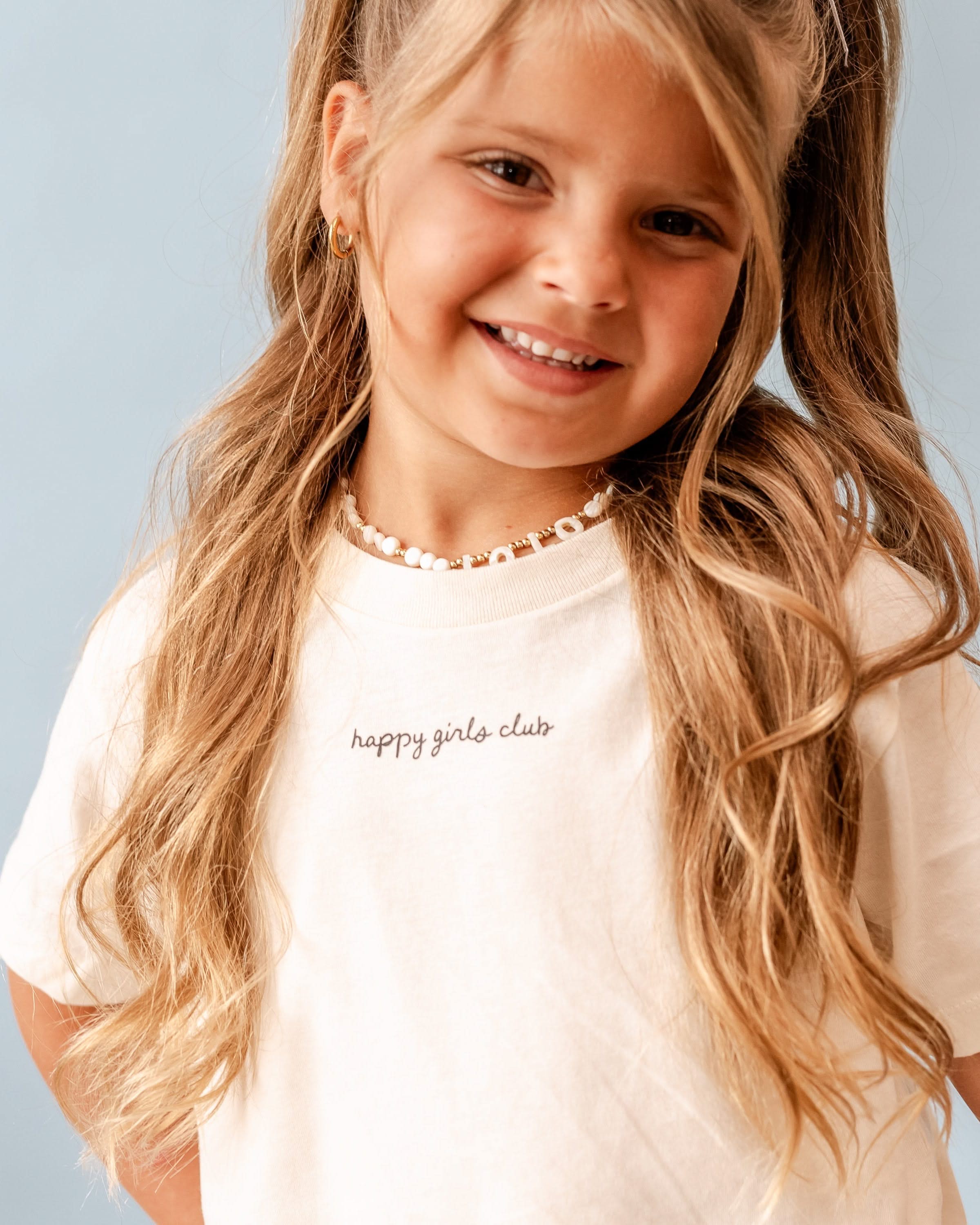 Happy Girls Club (center & b) - Natural Child Tee Little Mama Shirt Shop