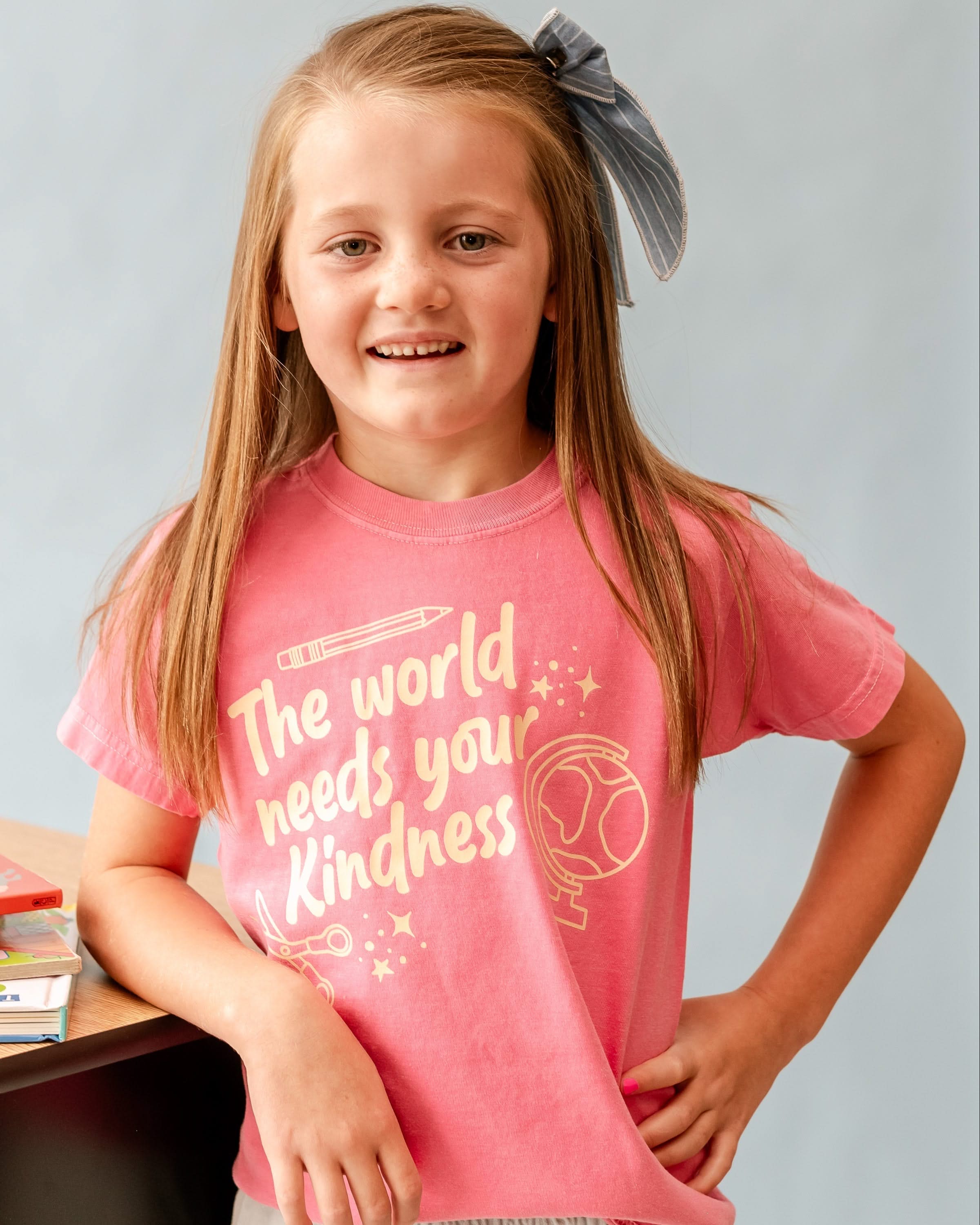 The World Needs Your Kindness - YOUTH Comfort Colors Tee Little Mama Shirt Shop