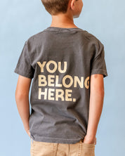 You Belong Here - Smiley and Supplies (pf&b) - YOUTH Comfort Colors Tee Little Mama Shirt Shop