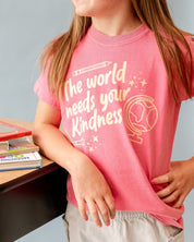 The World Needs Your Kindness - YOUTH Comfort Colors Tee Little Mama Shirt Shop