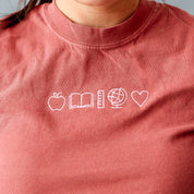 Embroidered Comfort Colors Tee - 5 School Things Little Mama Shirt Shop