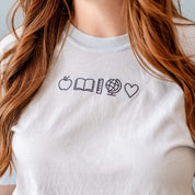 Embroidered Comfort Colors Tee - 5 School Things Little Mama Shirt Shop