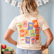 Happy Teachers Club (center & b) - Ivory Comfort Colors Tee Little Mama Shirt Shop
