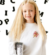 EMBROIDERED - PENCIL WITH BOW - Child Sweater Little Mama Shirt Shop