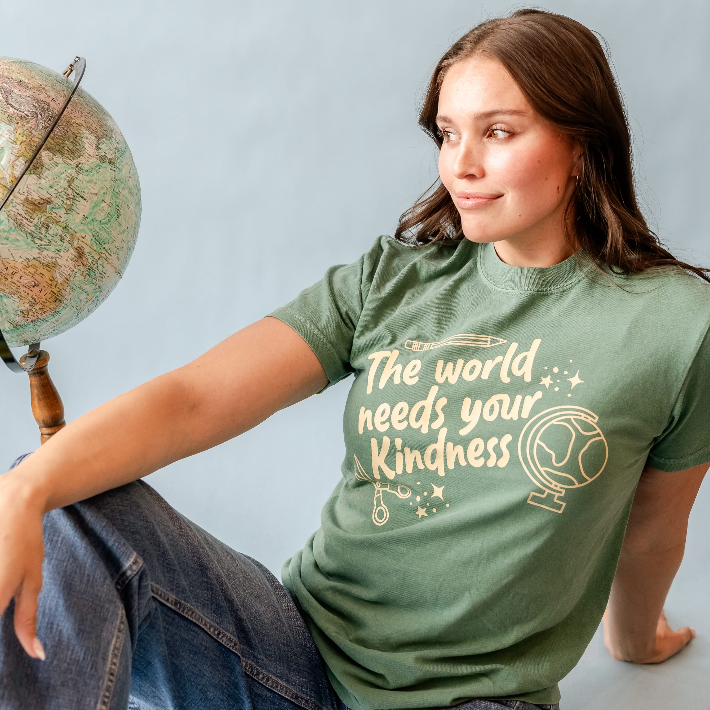The World Needs Your Kindness - Comfort Colors Tee Little Mama Shirt Shop