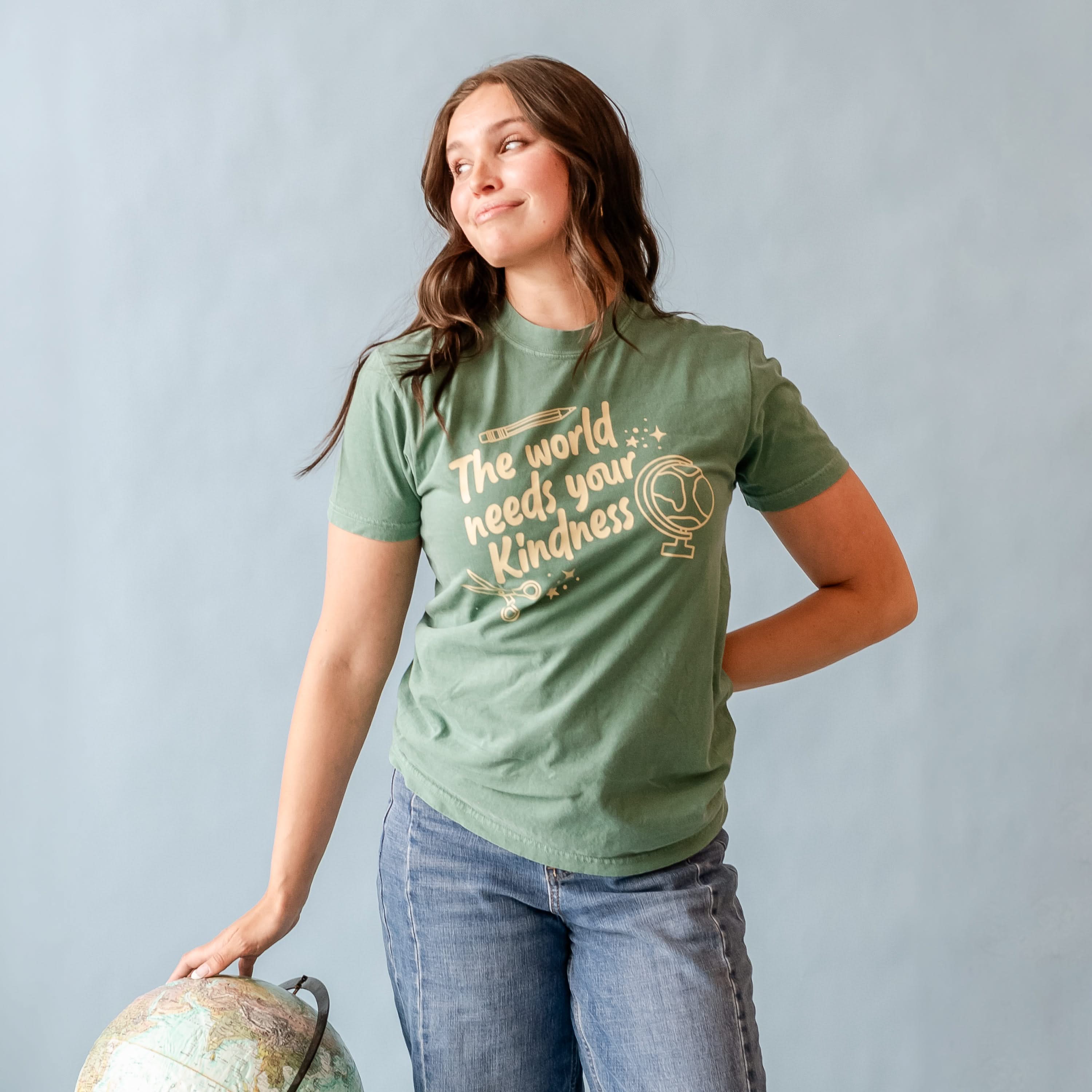The World Needs Your Kindness - Comfort Colors Tee Little Mama Shirt Shop