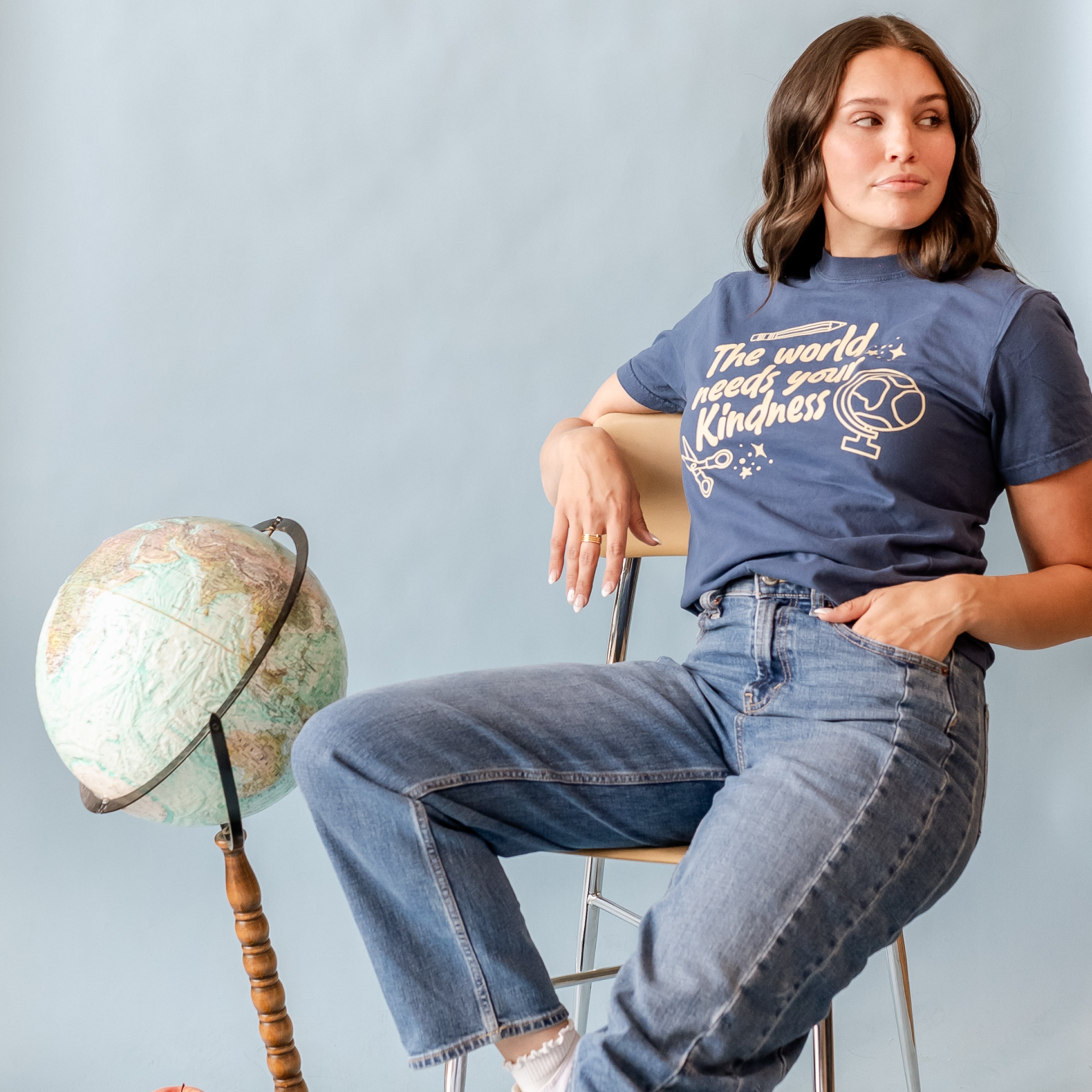 The World Needs Your Kindness - Comfort Colors Tee Little Mama Shirt Shop