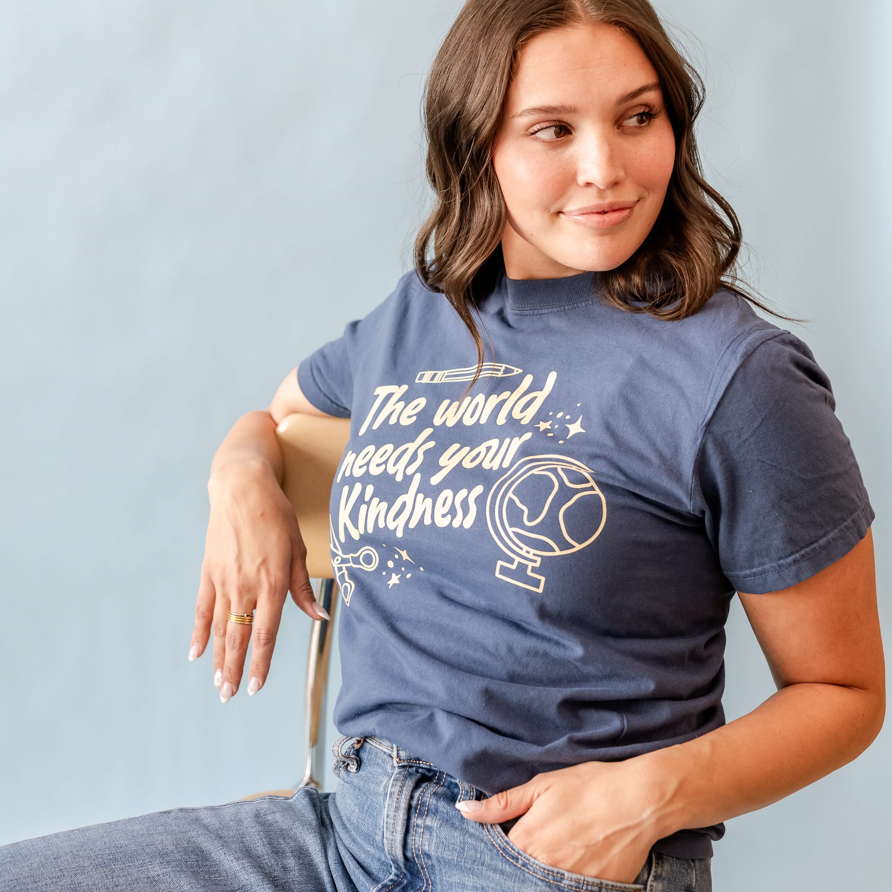 The World Needs Your Kindness - Comfort Colors Tee Little Mama Shirt Shop
