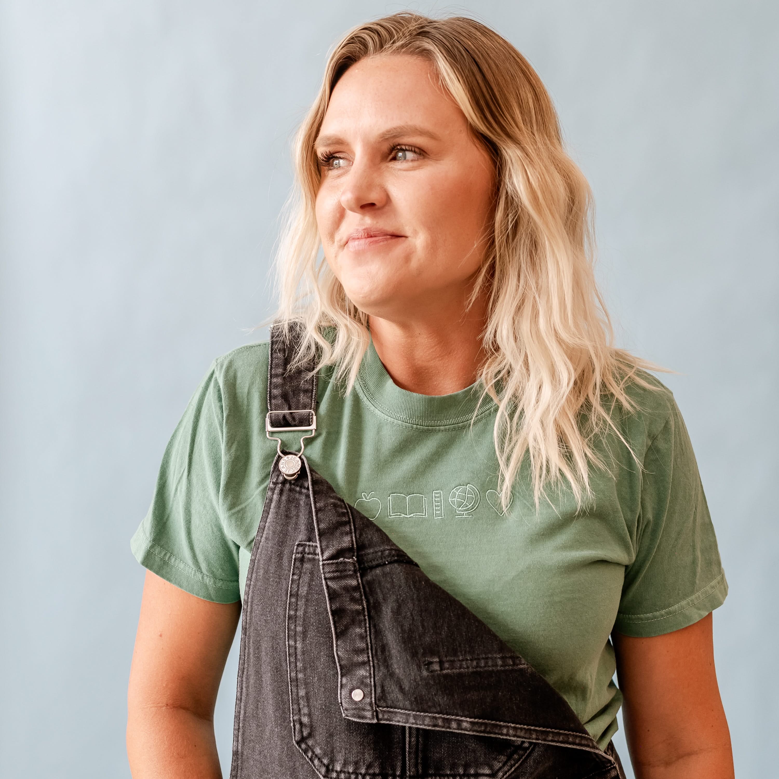 Embroidered Comfort Colors Tee - 5 School Things Little Mama Shirt Shop