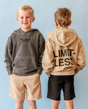 Embroidered/Printed - BUILT BRAVE HOODIE - Youth Pigment Little Mama Shirt Shop LLC