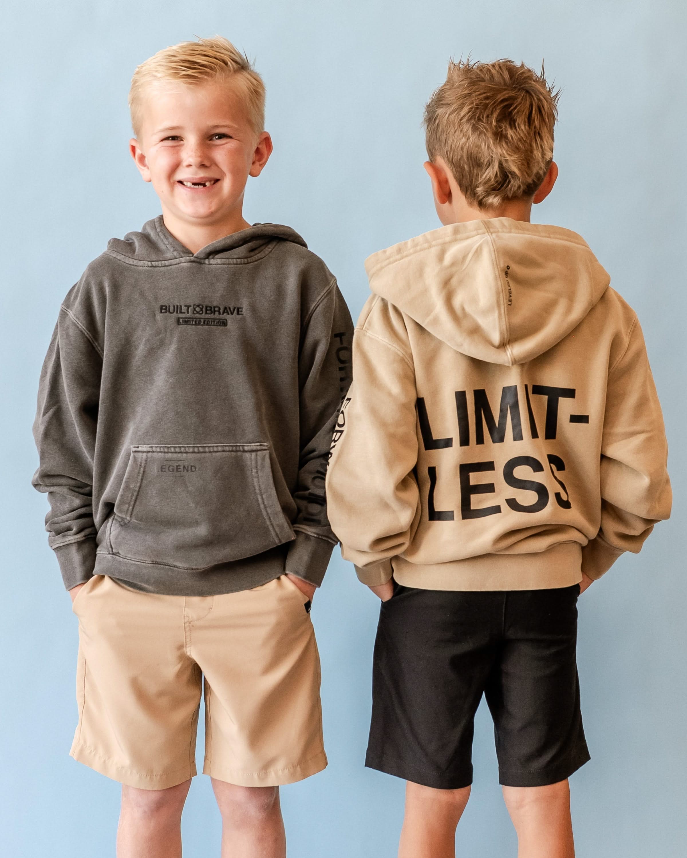Printed - BUILT BRAVE HOODIE - Youth Pigment Little Mama Shirt Shop LLC