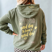Embroidered/Printed - GOOD DAY HOODIE - Adult Pigment Little Mama Shirt Shop LLC