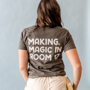 Making Magic in Room (Custom Name & Number) - Comfort Colors Tee Little Mama Shirt Shop
