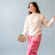 Happy Teachers Club (center & b) - Heathered Natural BASIC Fleece Little Mama Shirt Shop LLC