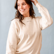 Happy Teachers Club (center & b) - Heathered Natural BASIC Fleece Little Mama Shirt Shop LLC