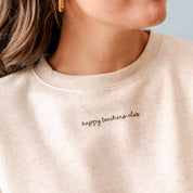 Happy Teachers Club (center & b) - Heathered Natural BASIC Fleece Little Mama Shirt Shop LLC