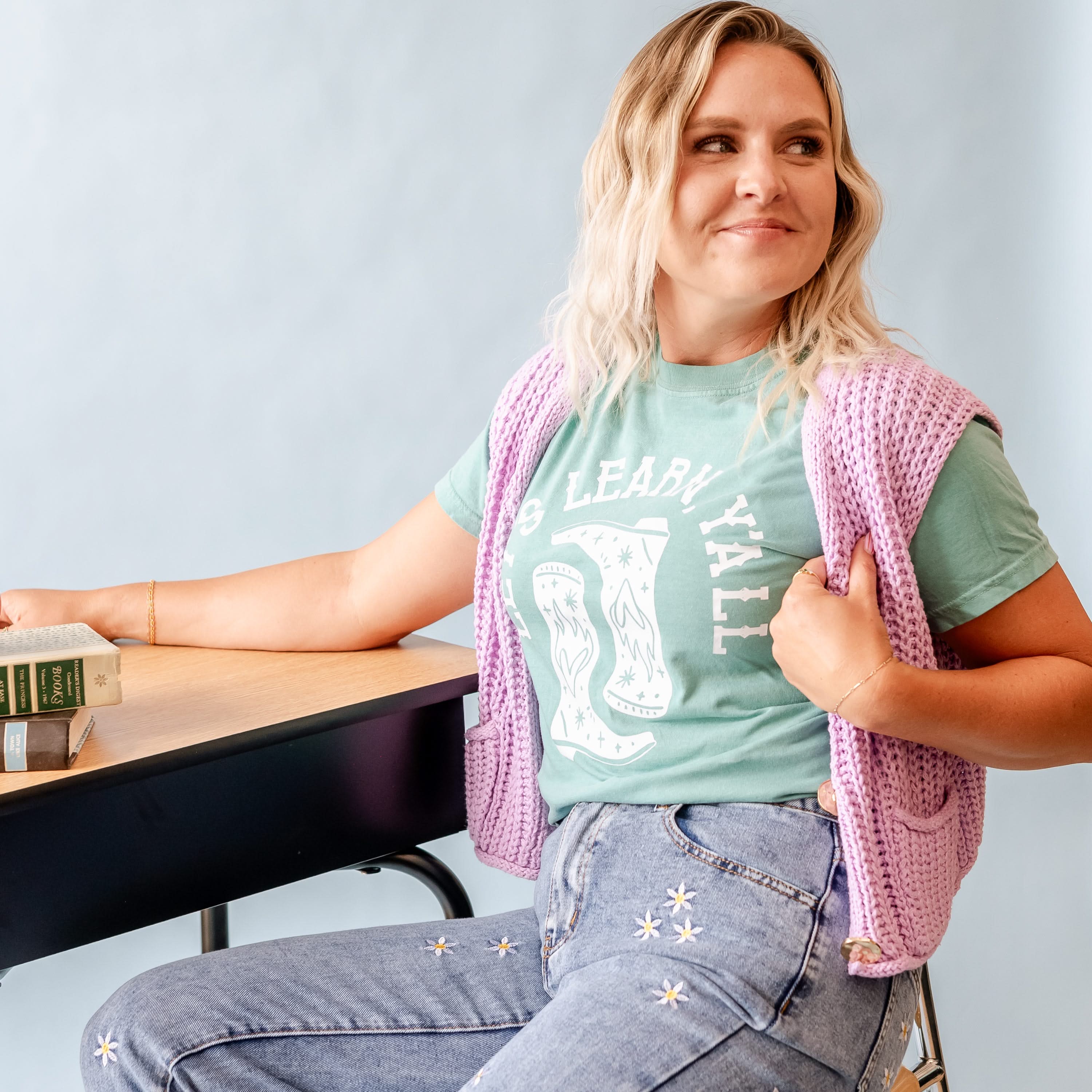 Let's Learn Ya'll - Comfort Colors Tee Little Mama Shirt Shop