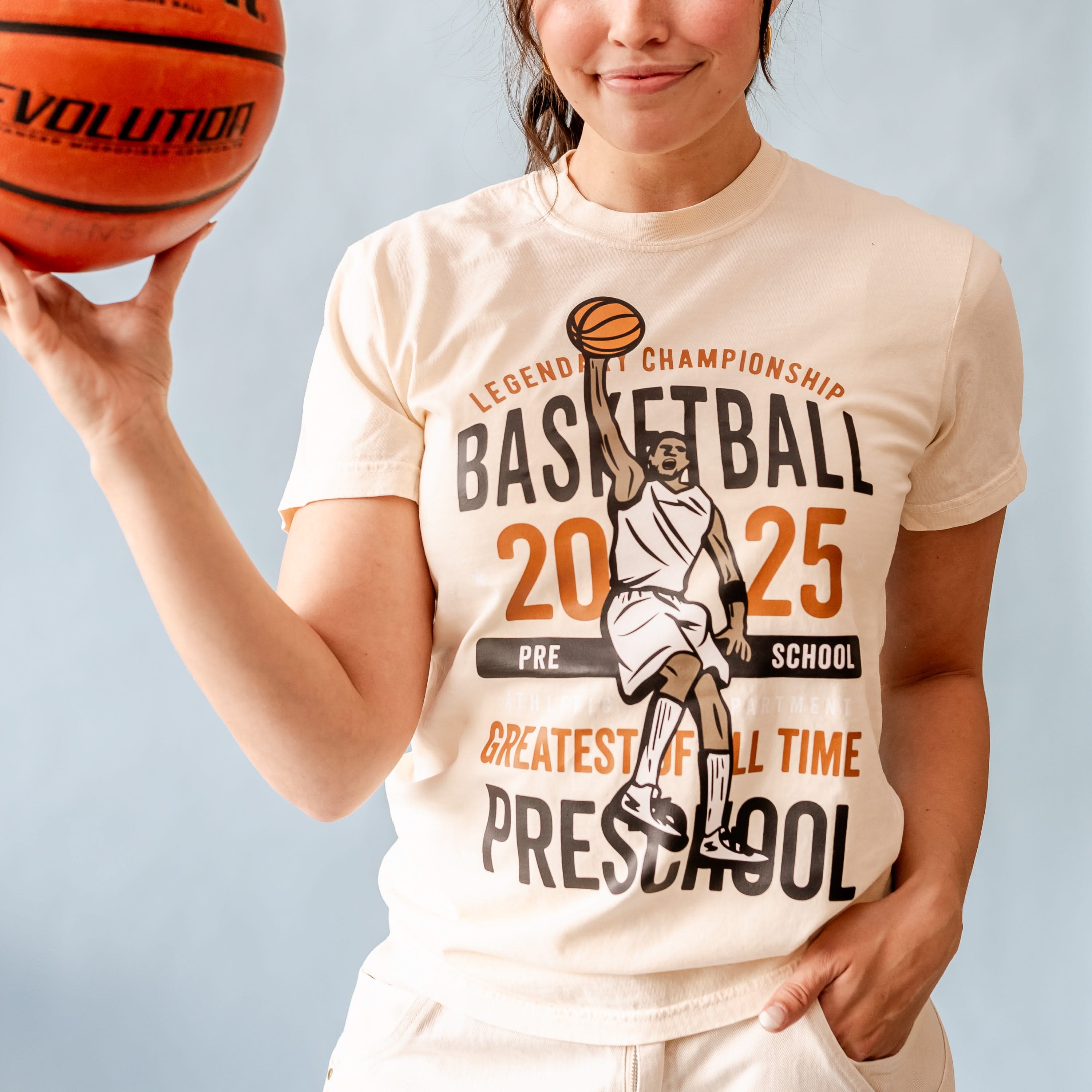 Legendary Basketball (Choose Your Grade) - Ivory Comfort Colors Tee Little Mama Shirt Shop