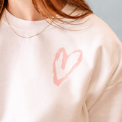 Big Heart - Teach Them Love Them Watch Them Grow (pf&b) - White BASIC Fleece Little Mama Shirt Shop LLC