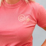 You Belong Here - Smiley and Supplies (pf&b) - Comfort Colors Tee Little Mama Shirt Shop