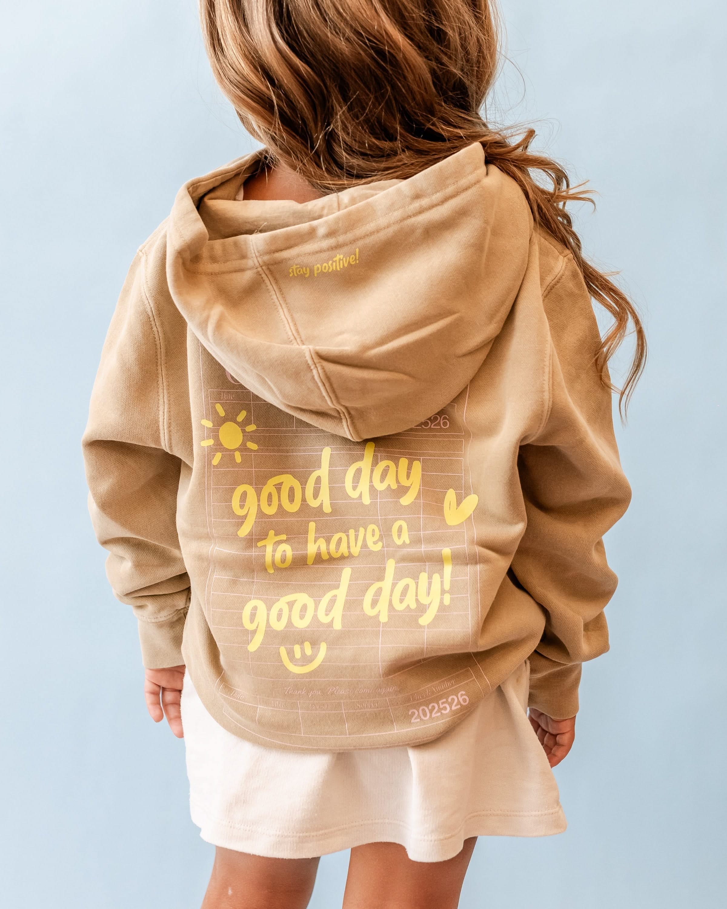 Embroidered/Printed - GOOD DAY HOODIE - Youth Pigment Little Mama Shirt Shop LLC