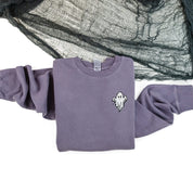 Friendly Ghost - Embroidered Pigment Crewneck