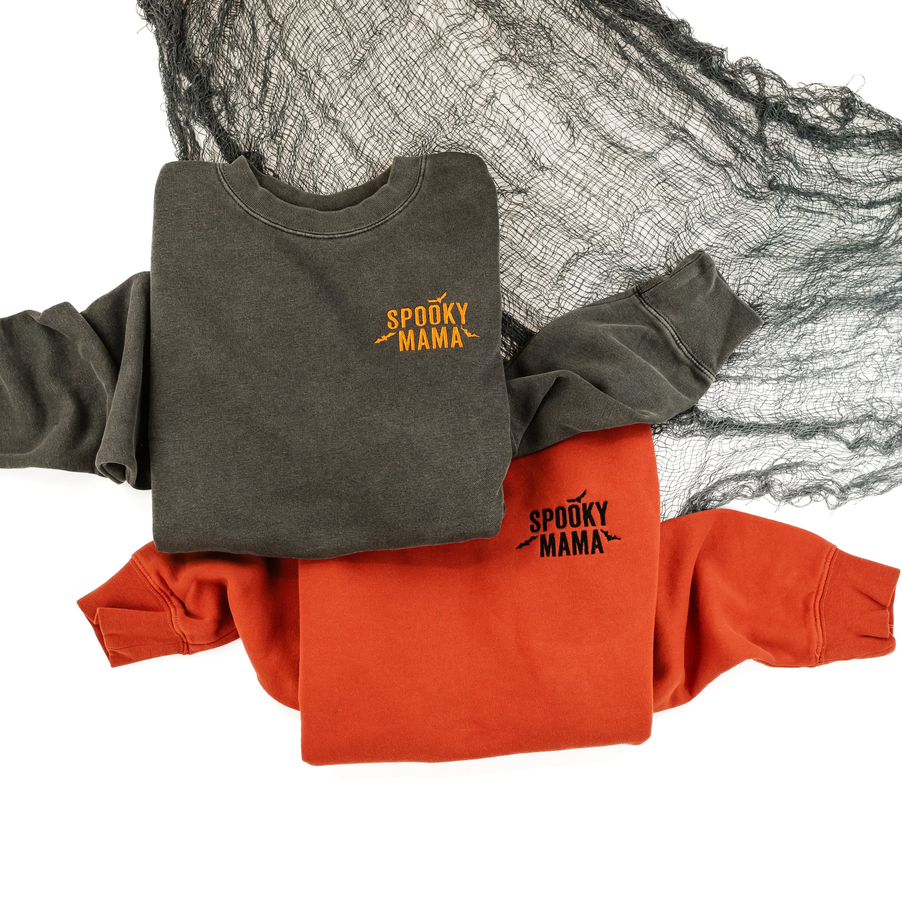 Embroidered PIGMENT Crewneck - Spooky Mama Little Mama Shirt Shop LLC
