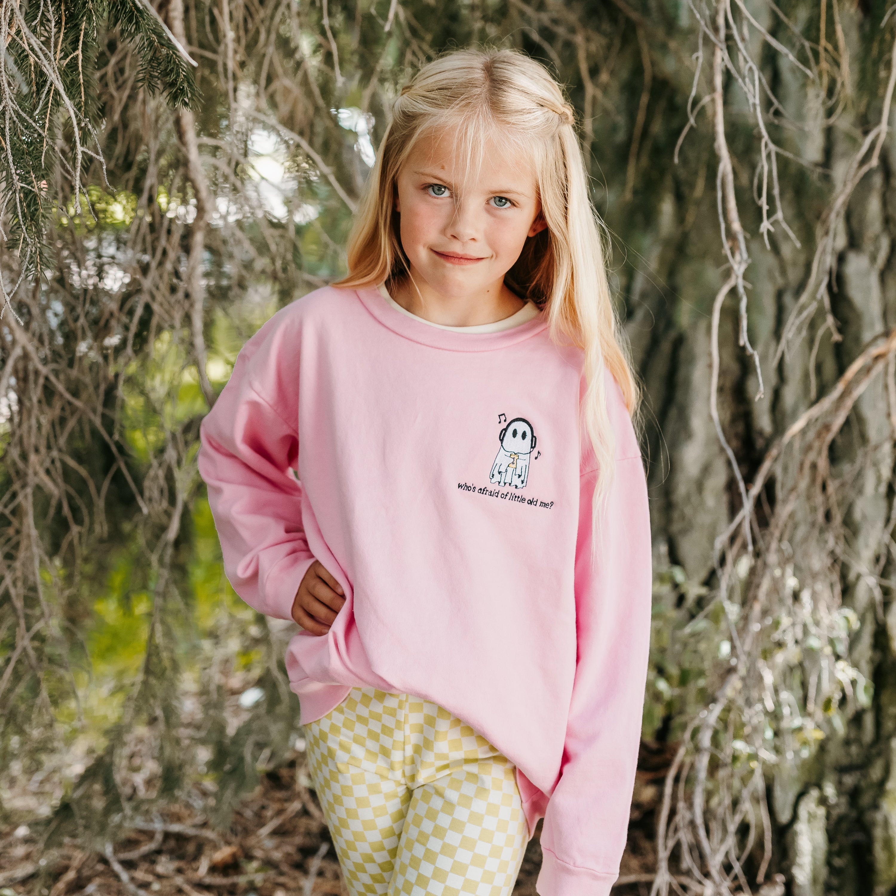 Embroidered Child Sweater - Who's Afraid of Little Old Me? Little Mama Shirt Shop