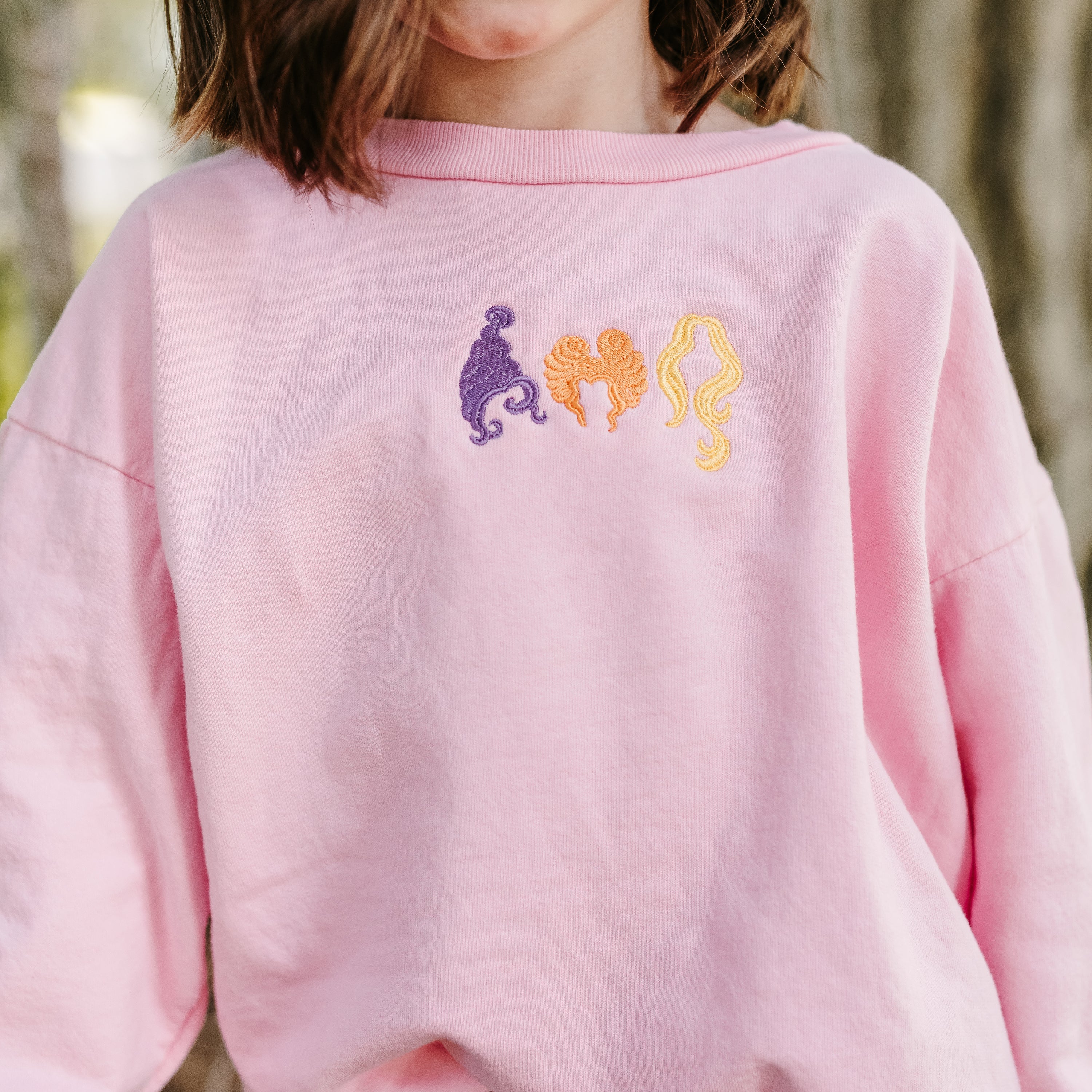 Embroidered Child Sweater - Hocus Pocus Hair - Sistahs! Little Mama Shirt Shop