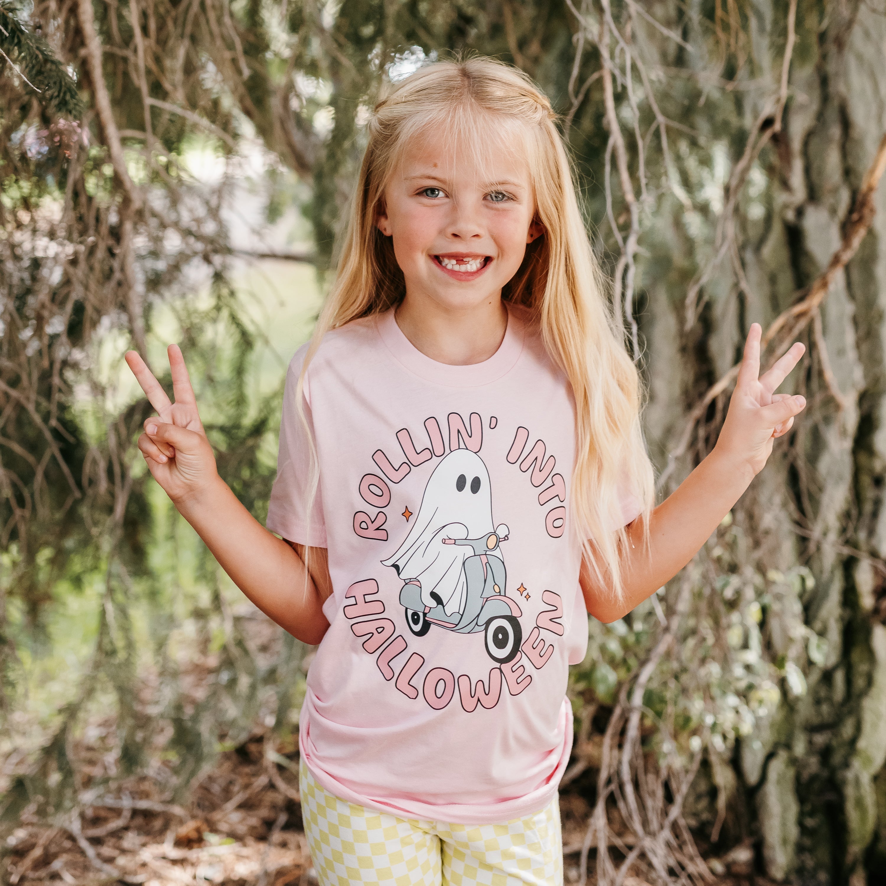 Rollin' Into Halloween - Short Sleeve Child Shirt Little Mama Shirt Shop