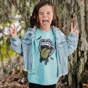 Vampire Drippy Mouth - Short Sleeve Child Shirt Little Mama Shirt Shop