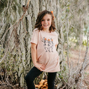 Pumpkin Head Dancing Skellies - Child Tee Little Mama Shirt Shop