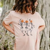 Pumpkin Head Dancing Skellies - Child Tee Little Mama Shirt Shop