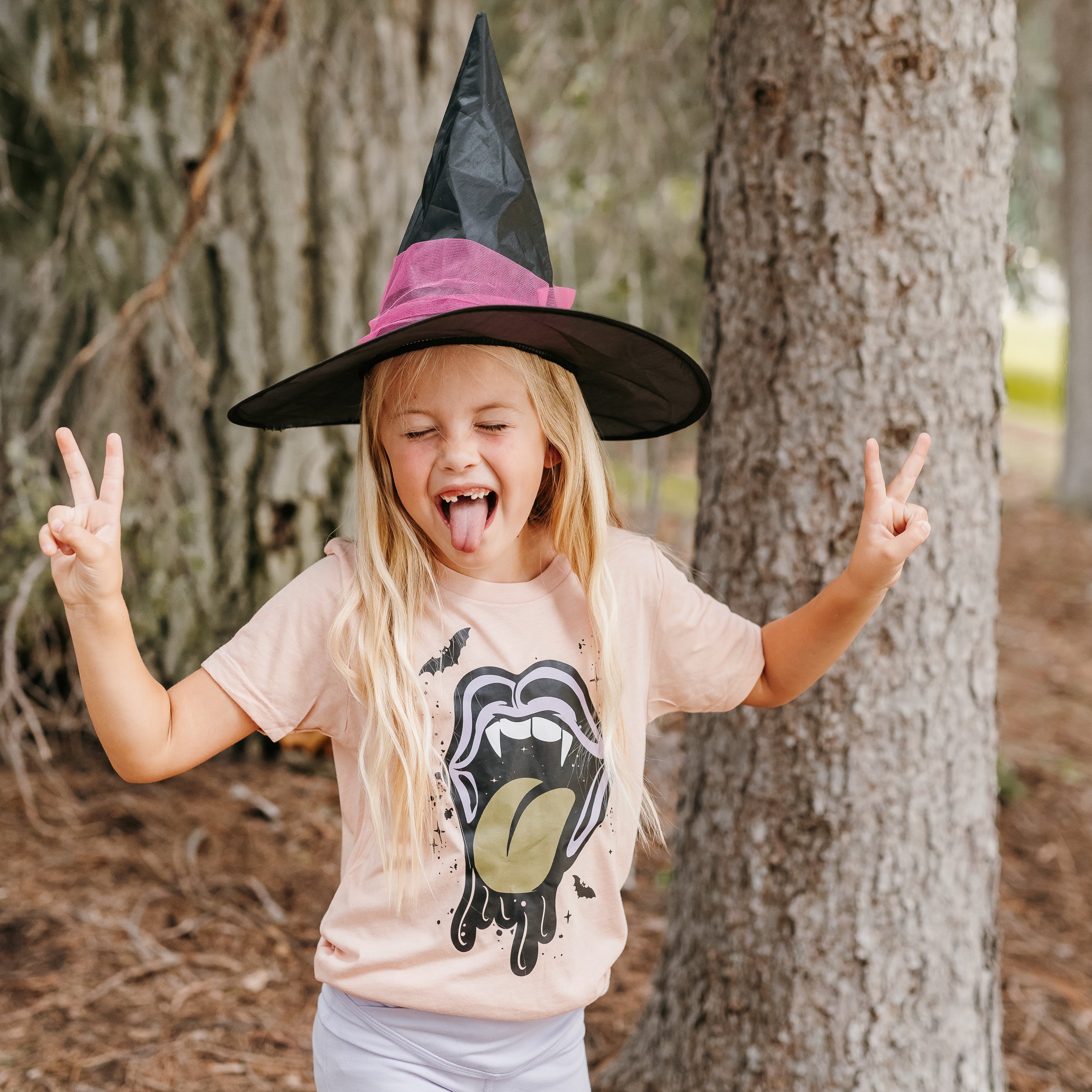 Vampire Drippy Mouth - Short Sleeve Child Shirt Little Mama Shirt Shop