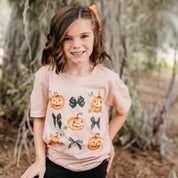 Pumpkins-n-Bows - Short Sleeve Child Shirt Little Mama Shirt Shop