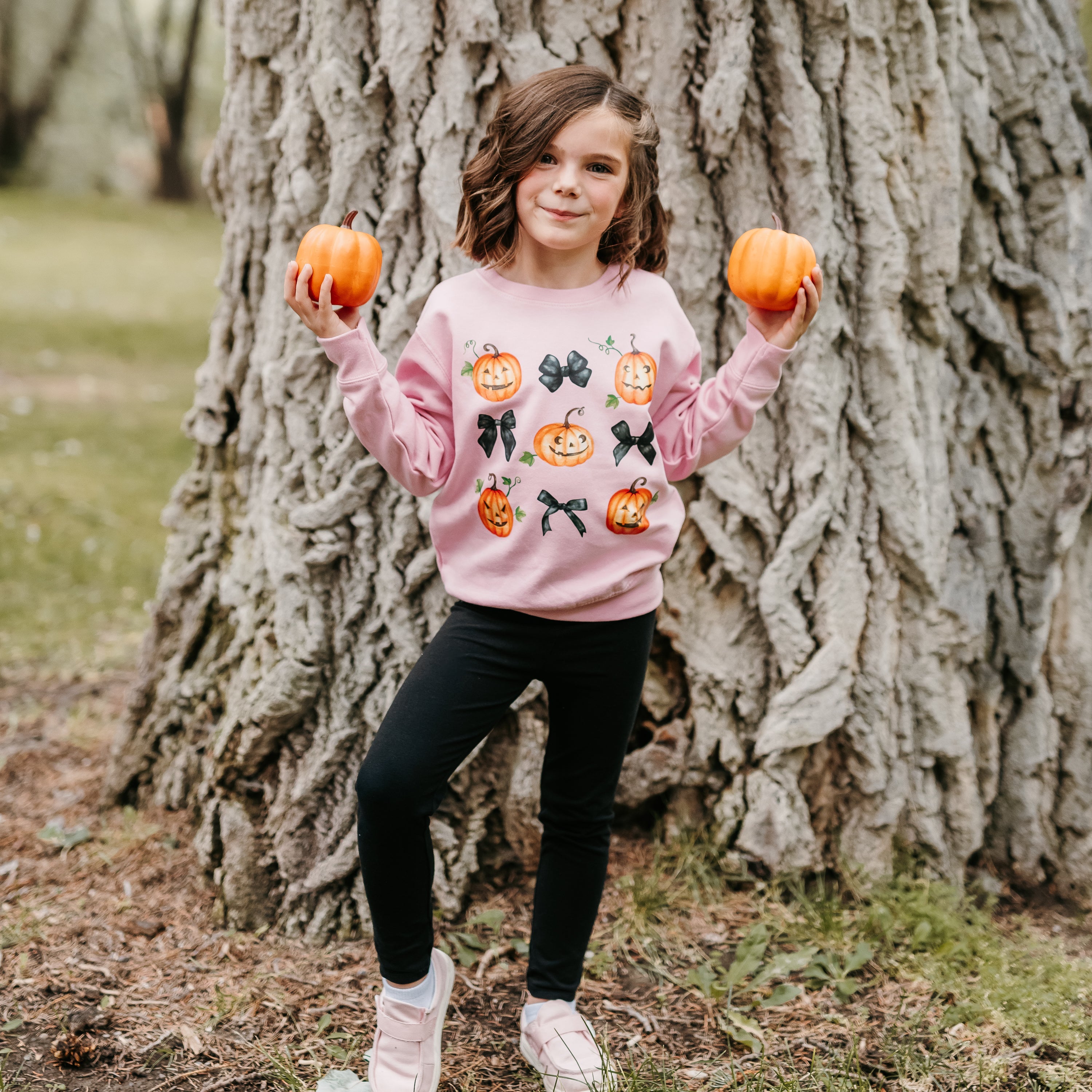 Pumpkins-n-Bows - Child Sweater Little Mama Shirt Shop