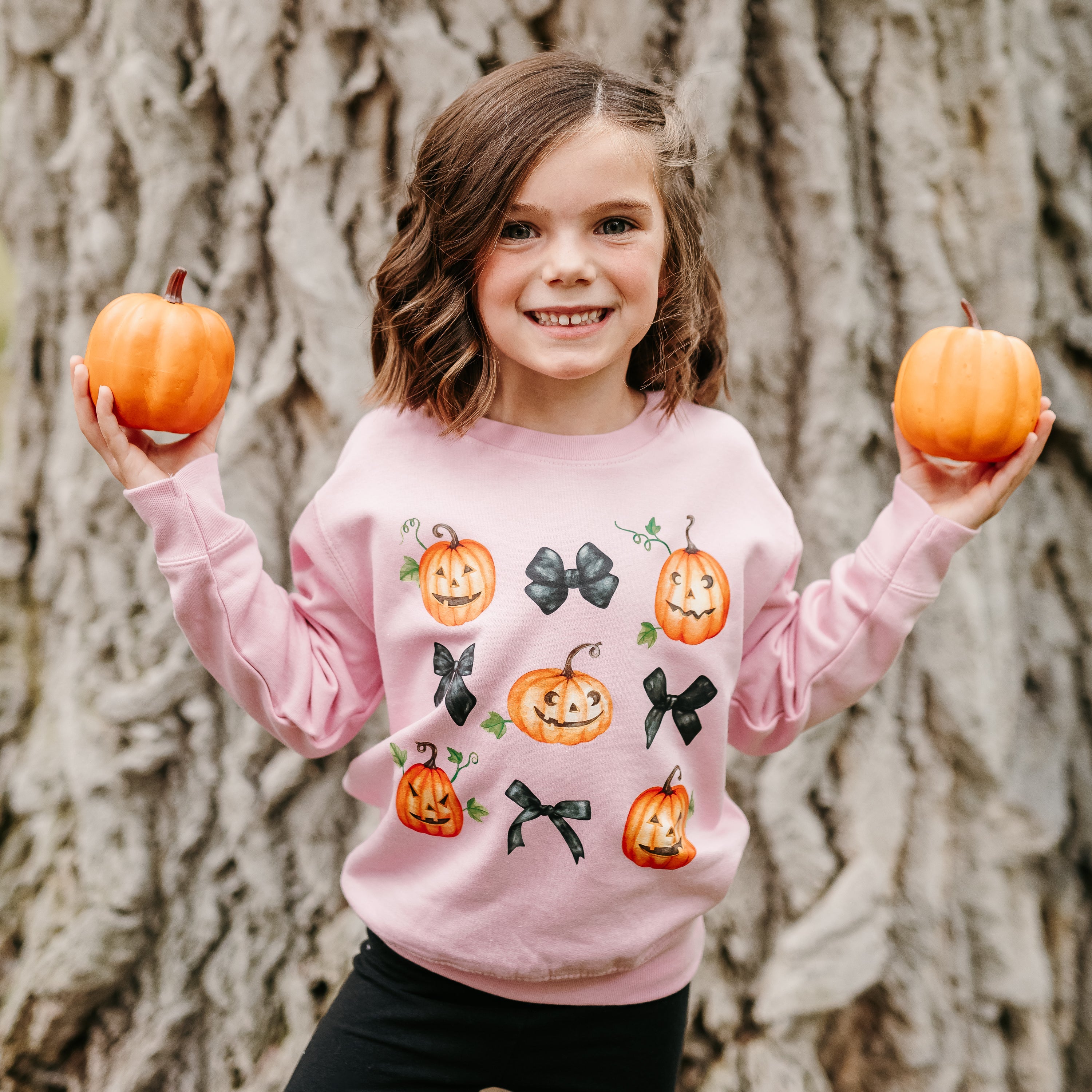 Pumpkins-n-Bows - Child Sweater Little Mama Shirt Shop