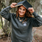 Embroidered PIGMENT Crewneck - Read in Peace Little Mama Shirt Shop LLC