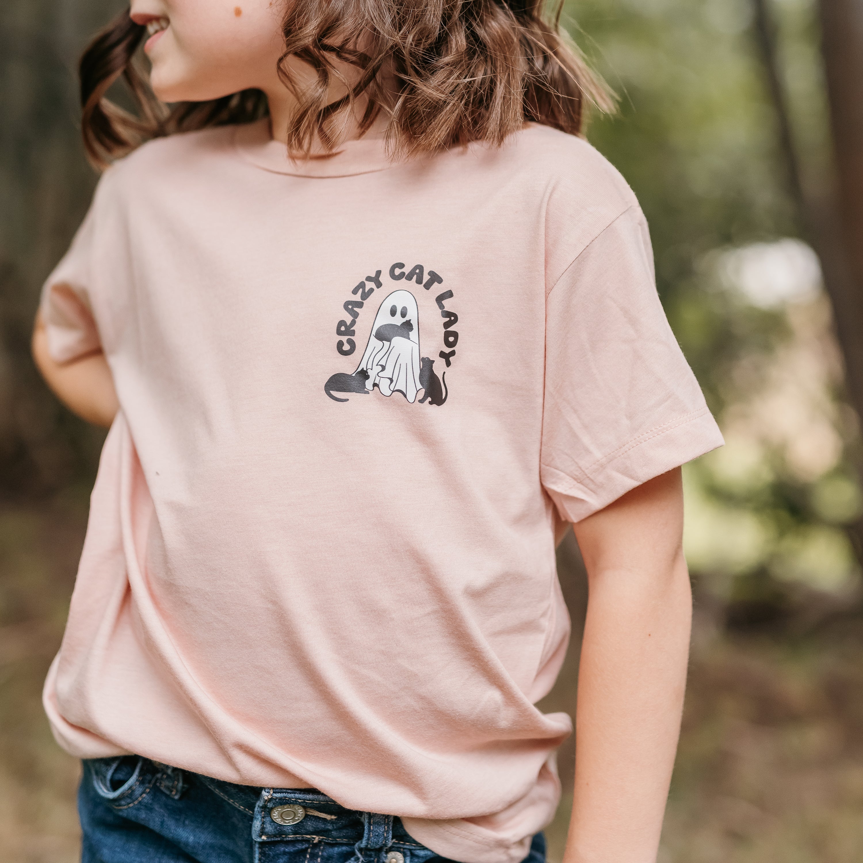 Crazy Cat Lady - POCKET DESIGN - Short Sleeve Child Shirt Little Mama Shirt Shop