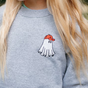 Embroidered Child Sweater - Ghost Dude w/ Red Hat Little Mama Shirt Shop